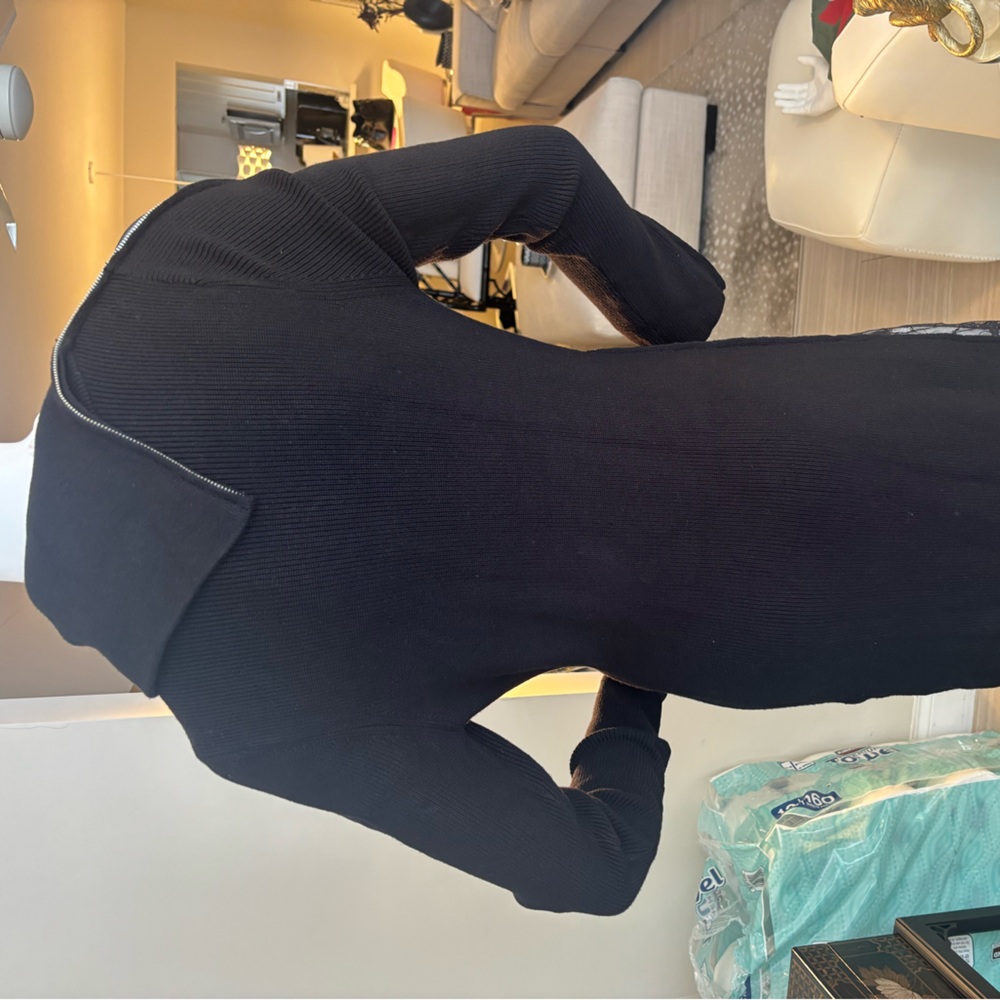 Torn by Ronny Kobo Black Knit Top
